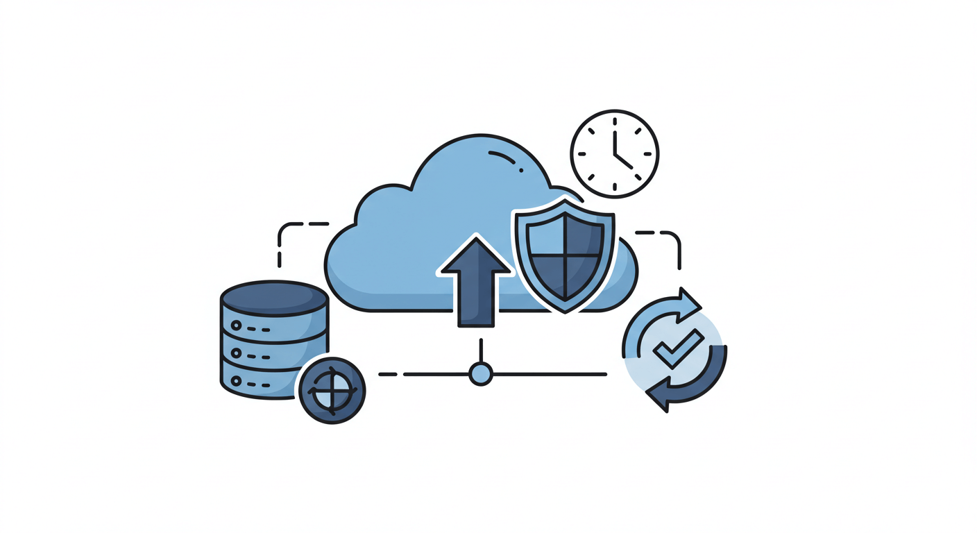 "자동 백업 전략과 복원 효율성 높이기"에 대한 이미지입니다.