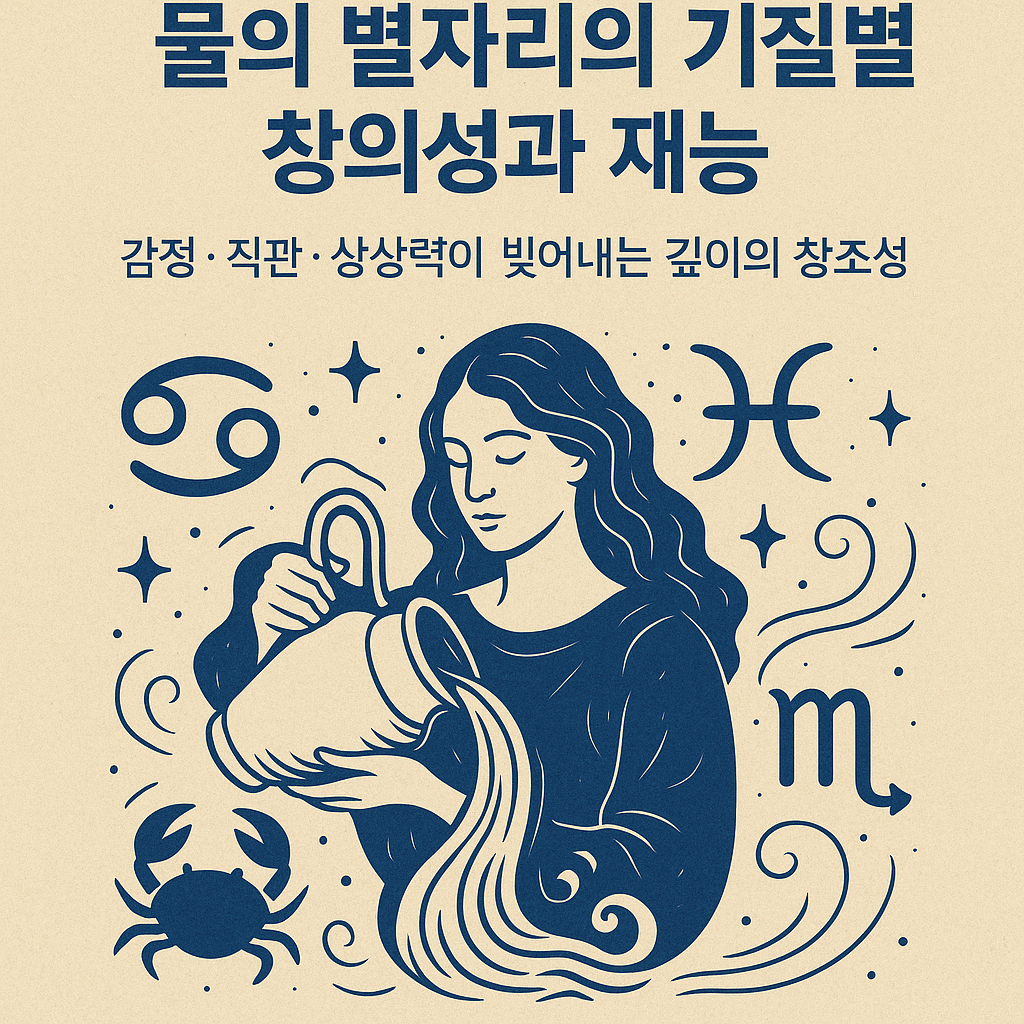 물의 별자리의 기질별 창의성과 재능 — 감정·직관·상상력이 빚어내는 깊이의 창조성