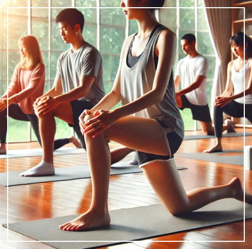 무릎 관절 건강을 위한 운동과 생활 습관, 식습관 방법에 대한 사진