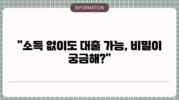 소득증빙없는대출: 증빙 없이 슸인