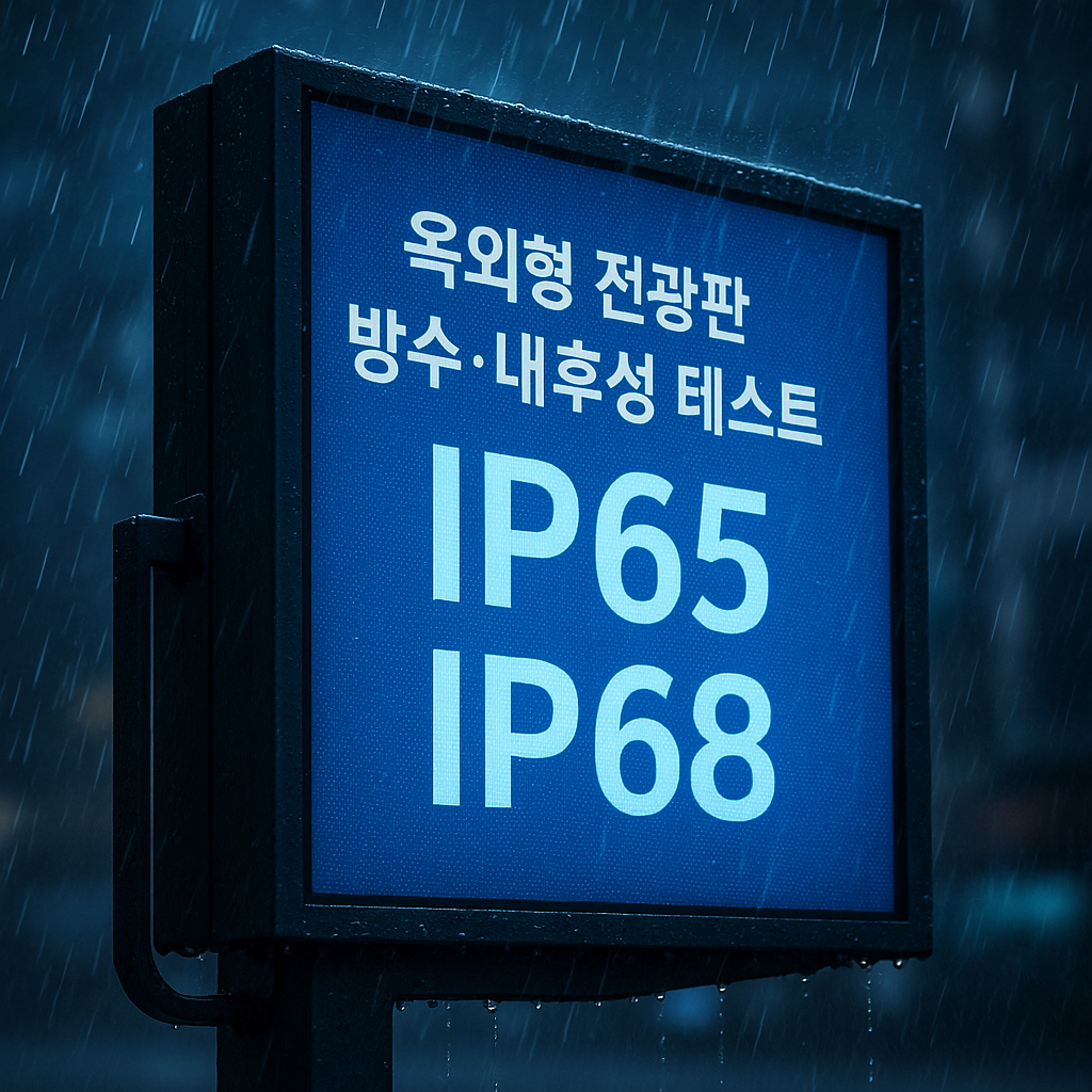 옥외형 LED 전광판 방수·내후성 TEST