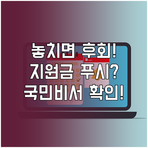 정부 지원금 처리 과정을 국민비서 푸..