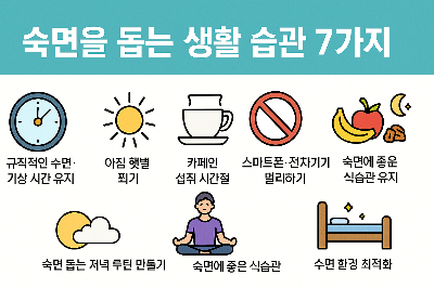 잠 못 드는 밤, 숙면을 돕는 생활 습관 7가지관련