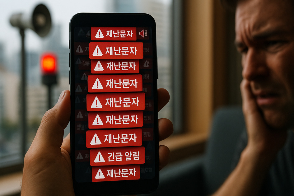 재난문자 과잉 발송 된 이미지