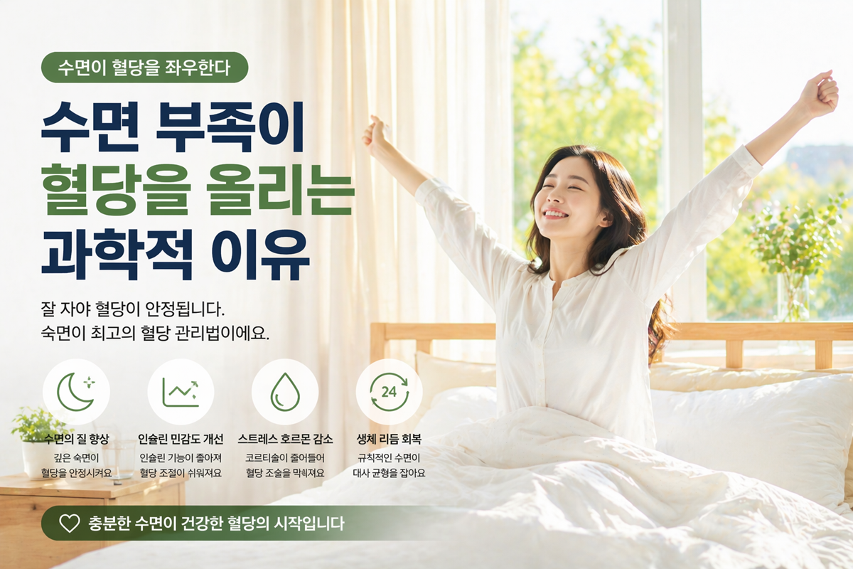 수면 부족이 혈당을 올리는 과학적 이유! 단순 피로가 아닌 대사 붕괴의 시작