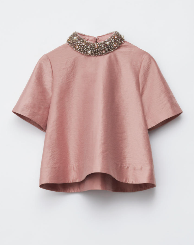 이상숙 블라우스! 여왕의 집 92회 최자영의 우아한 핑크 진주 비즈 블라우스