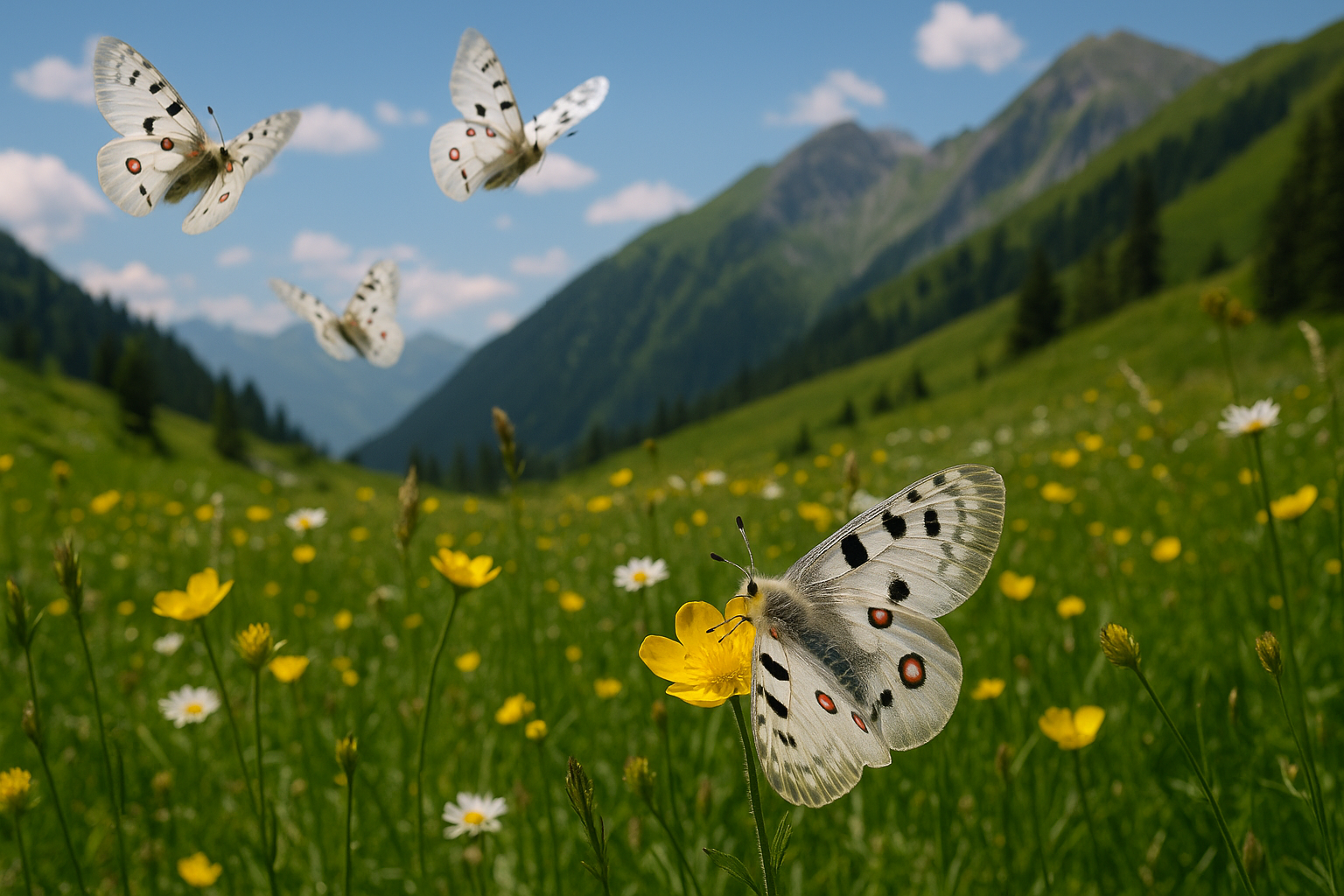 아폴로 나비 복원 프로젝트 사진