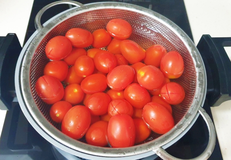 방울토마토 데치기