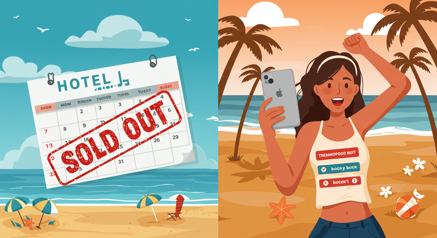 축제 기간 숙소 예약의 긴박성 강조