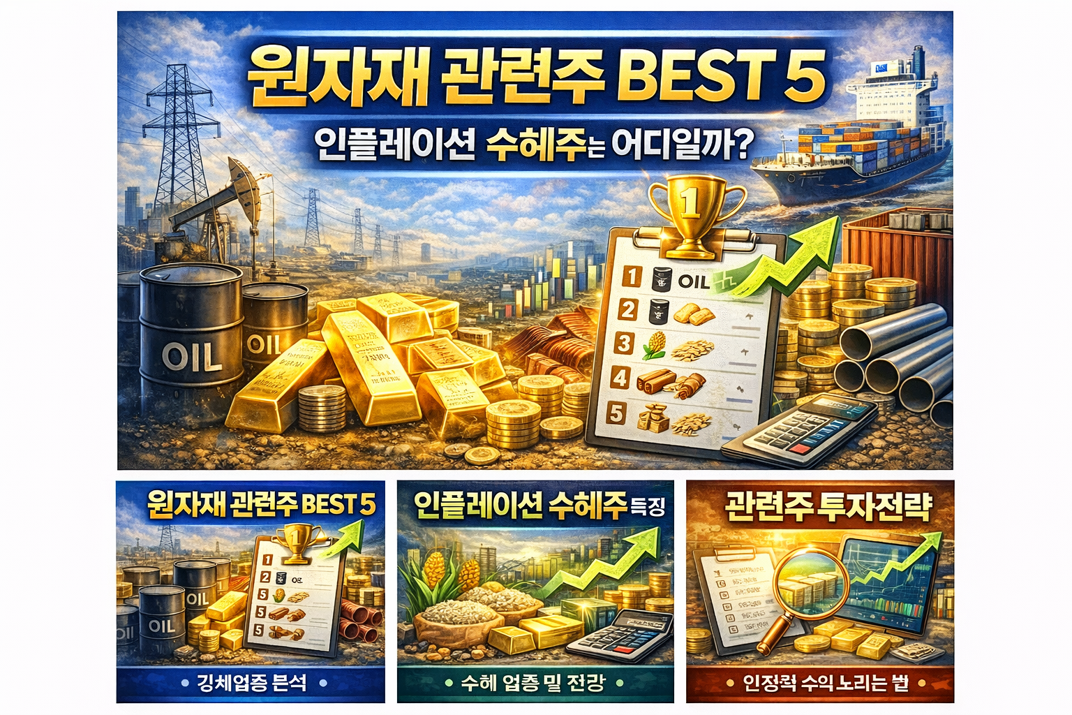 원자재 관련주 BEST 5｜인플레이션 수혜주는 어디일까?