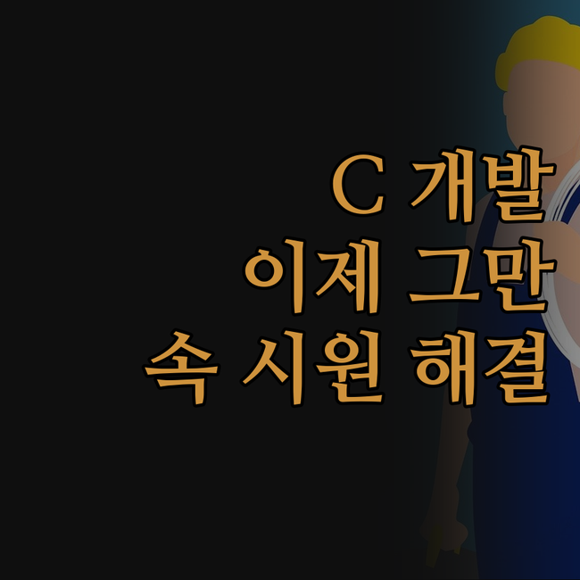 C 프로그램 개발, 더 이상 헤매지 