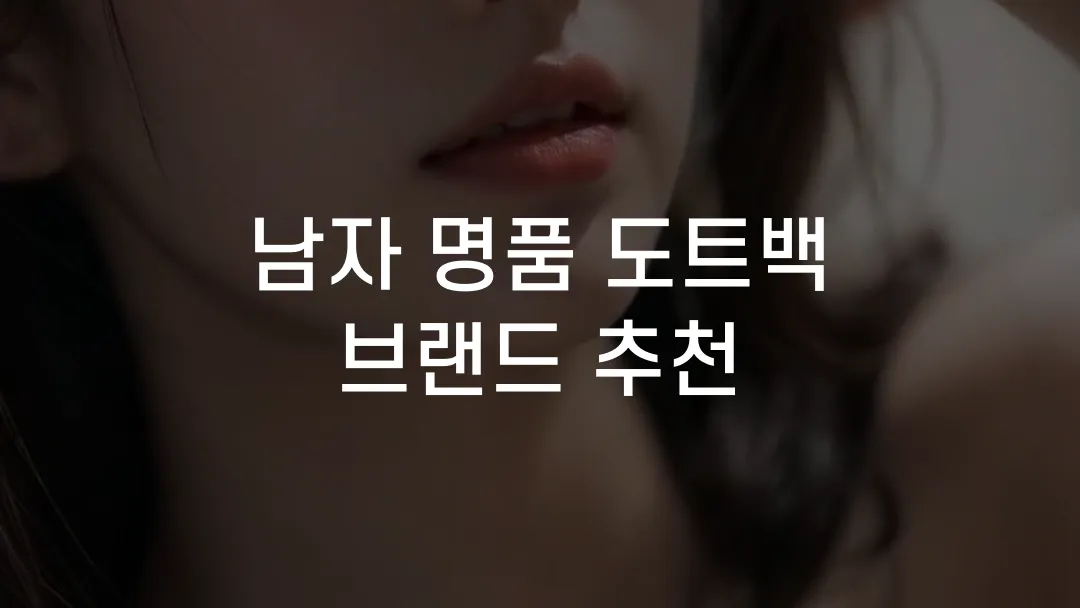 남자 명품 도트백 브랜드 추천