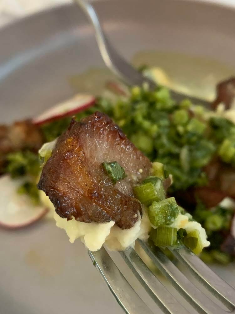 포테이토 퓌레와 같이 먹는 스테이크