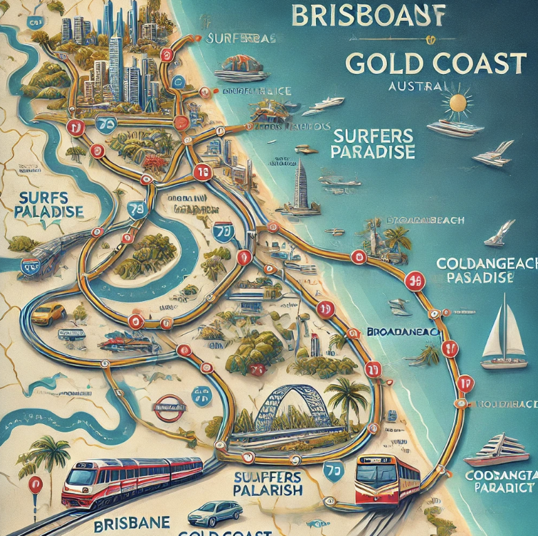 브리즈번 ↔ 골드코스트 교통 &amp; 이동 방법 총정리