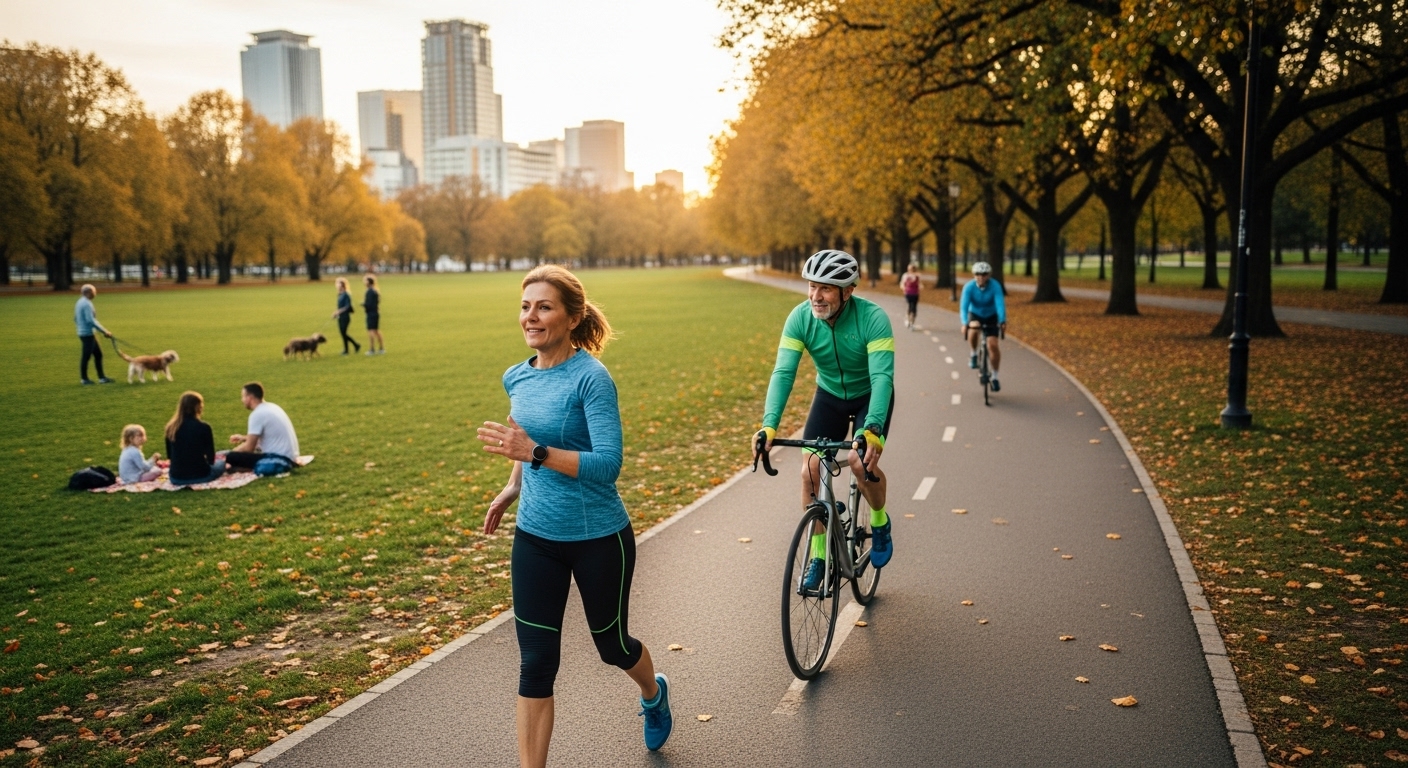 중년 건강을 위한 걷기 vs 자전거 운동 비교 (체중감량, 관절부담, 실천성)