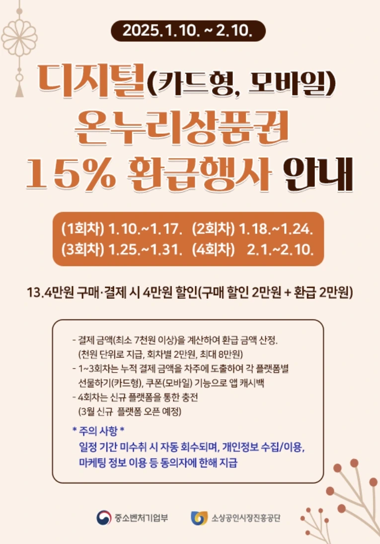 온누리상품권 할인 및 구매방법