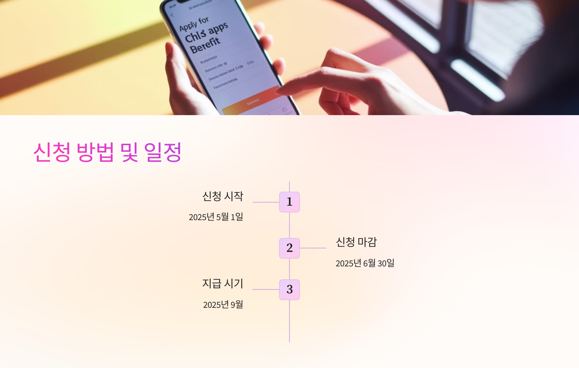 신청 방법 및 지급 일정