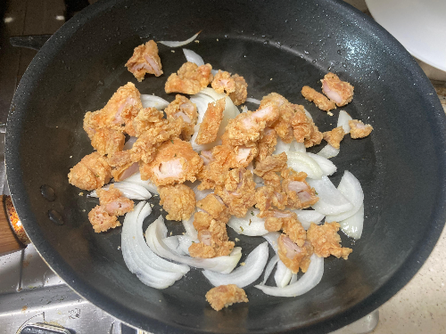 남은 호치킨 메가순살로 만든 초간단 치킨마요 덮밥 레시피(내돈내산)