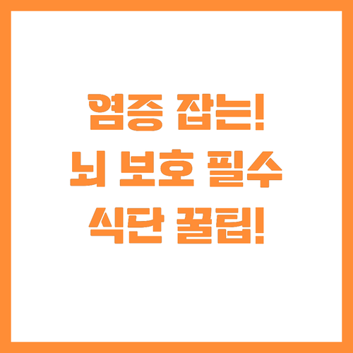 염증 잡고 뇌 기능 보호하는 뇌종양 ..