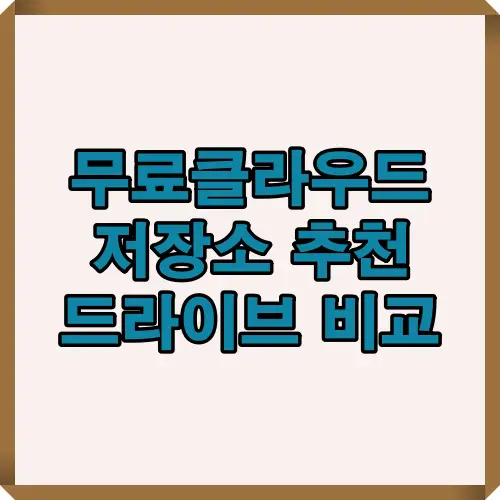 무료클라우드 저장소 추천과 드라이브 비교를 주제로 한 2025년 최신 썸네일 이미지로, 구글드라이브&middot;원드라이브&middot;MEGA 등 다양한 클라우드 서비스의 특징을 한눈에 정리한 대표 이미지.