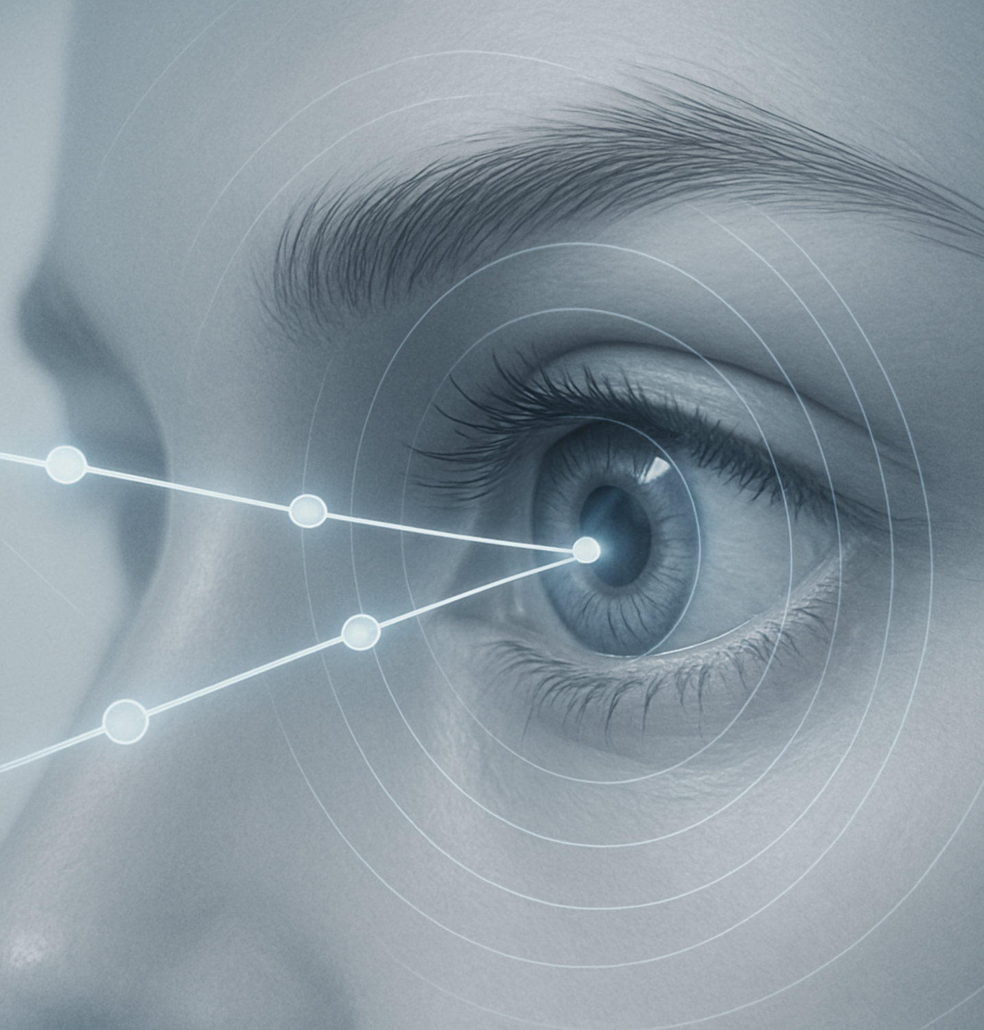 눈앞의 점들을 억지로 쫓아가는 행동