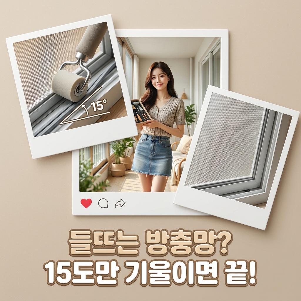 방충망 테두리 마감 30평 셀프 교체 가스켓 밀착력 롤러 압력 조절 비법