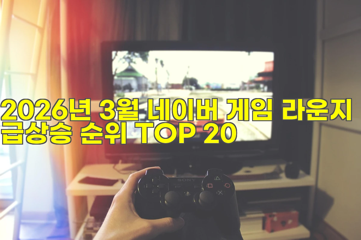 2026년 3월 네이버 게임 라운지