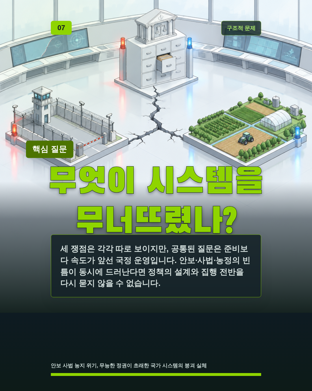 무엇이 시스템을 무너뜨렸나?