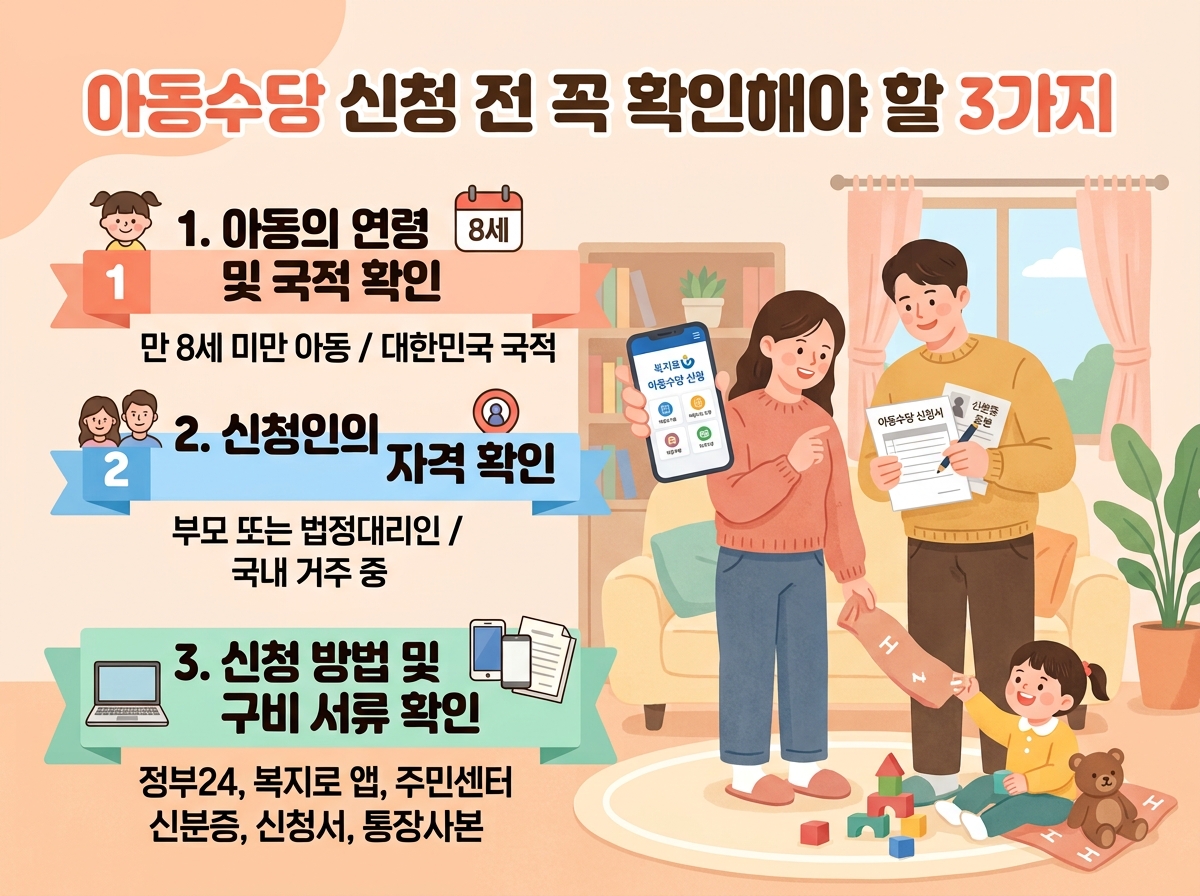 아동수당 신청 전 확인해야 할 3가지