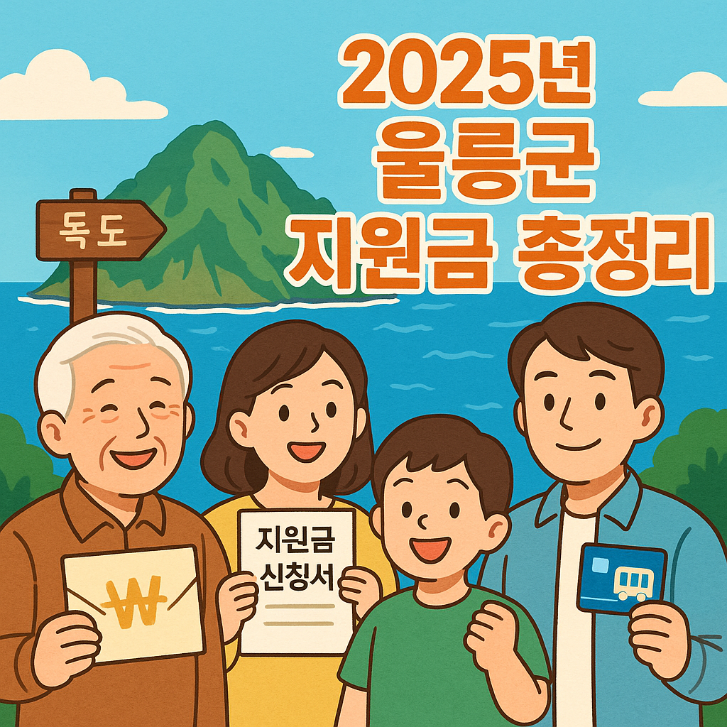 경상북도 울릉군 2025년 8월 최신 지원금 총정리 – 주민복지부터 전입, 농업까지 한눈에