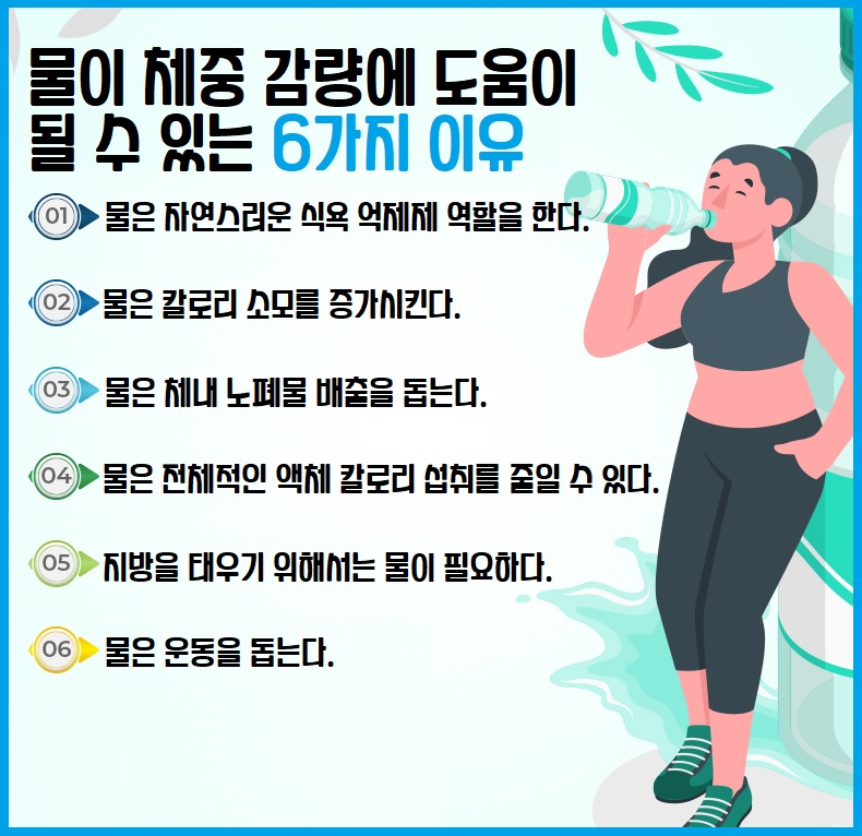 물 다이어트 물이 체중감량에 도움이 되는 이유