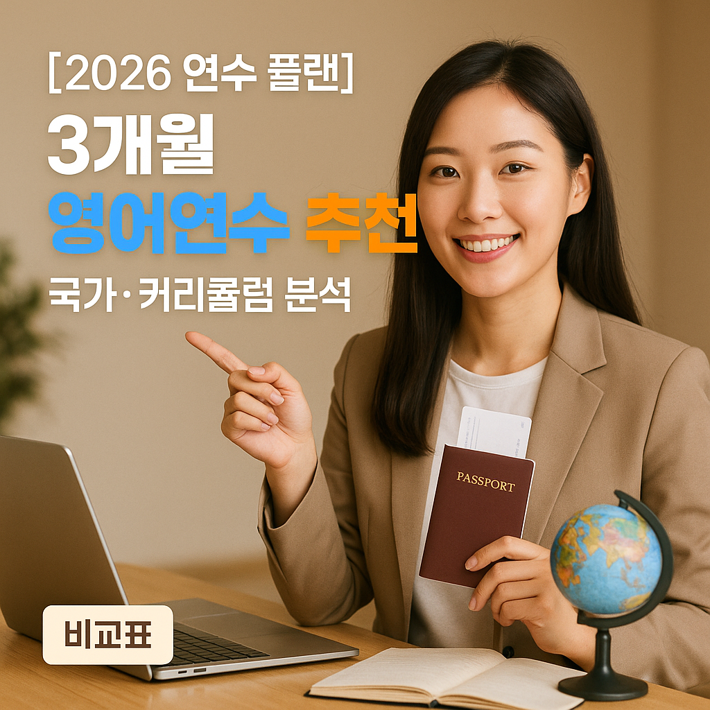 [2026 연수 플랜] 3개월 영어연수 추천 ｜ 국가&middot;커리큘럼 분석
