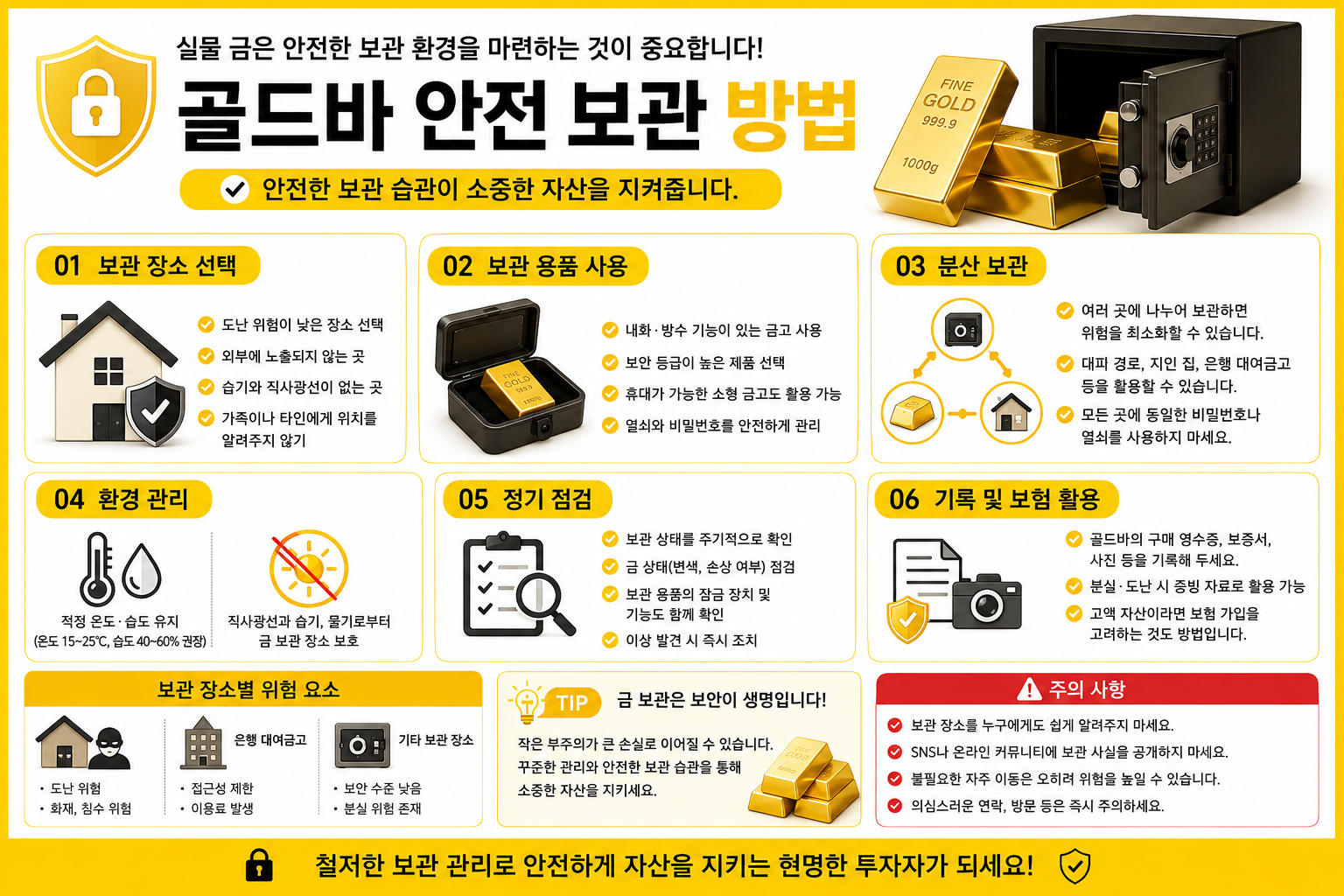 골드바 안전 보관 방법