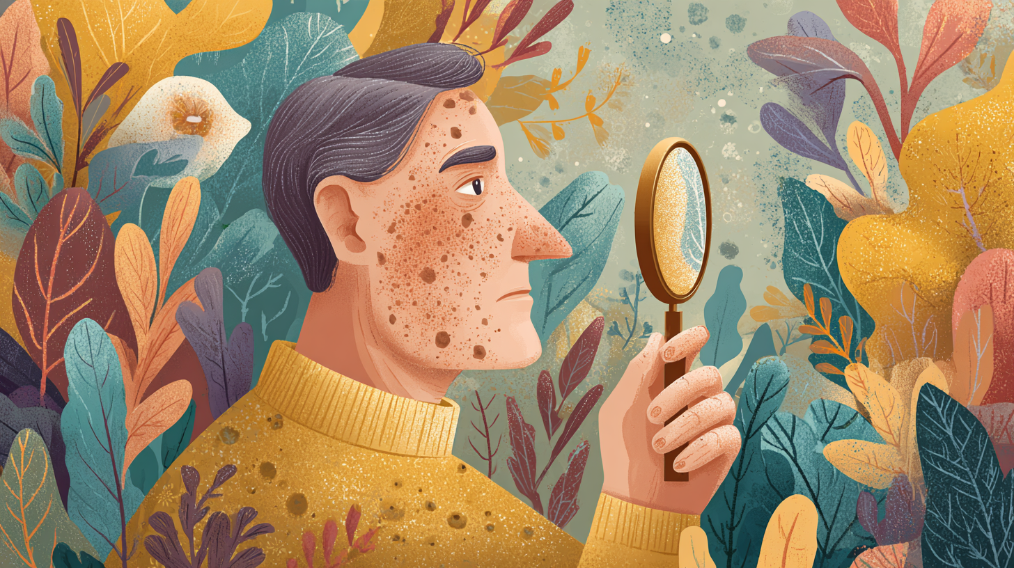 검버섯, 흑자, 기미 차이