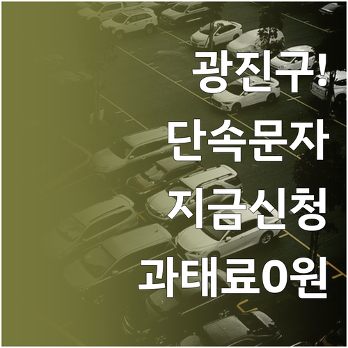 광진구 주정차 단속 문자 알림 신청하..