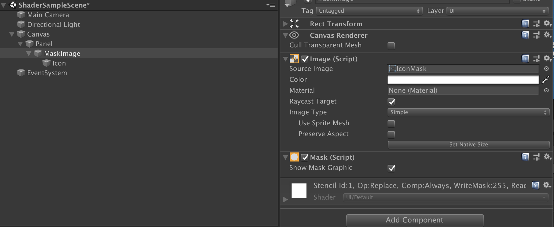 Unity Mask 자식 구조