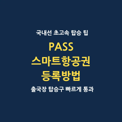 패스 스마트 항공권 국내선 초고속 탑승 방법