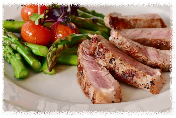 아스파라거스포크스테이크-단백질채소-근육