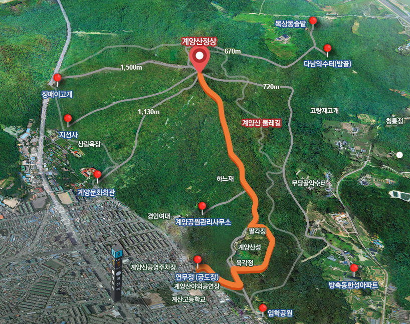 계양산 등산코스 소개 - 계양산 장미원 포함 대표 등산로 4곳 총정리