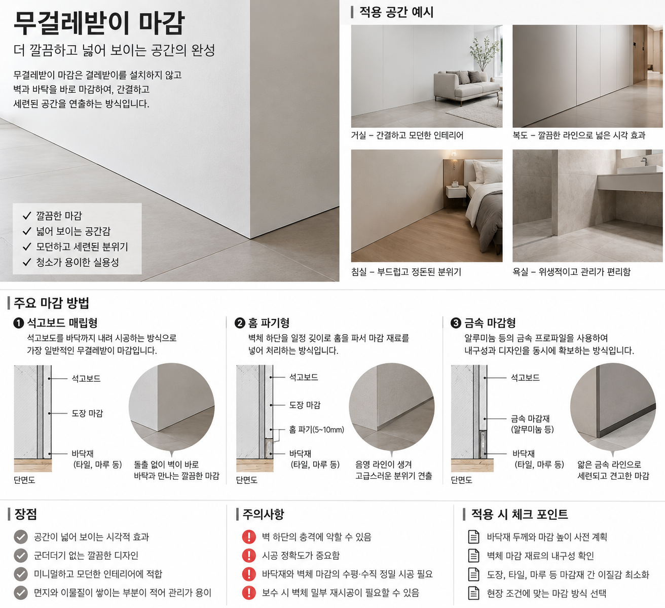 무걸레받이 마감