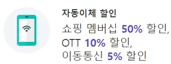 '자동이체 할인' 간단한 설명