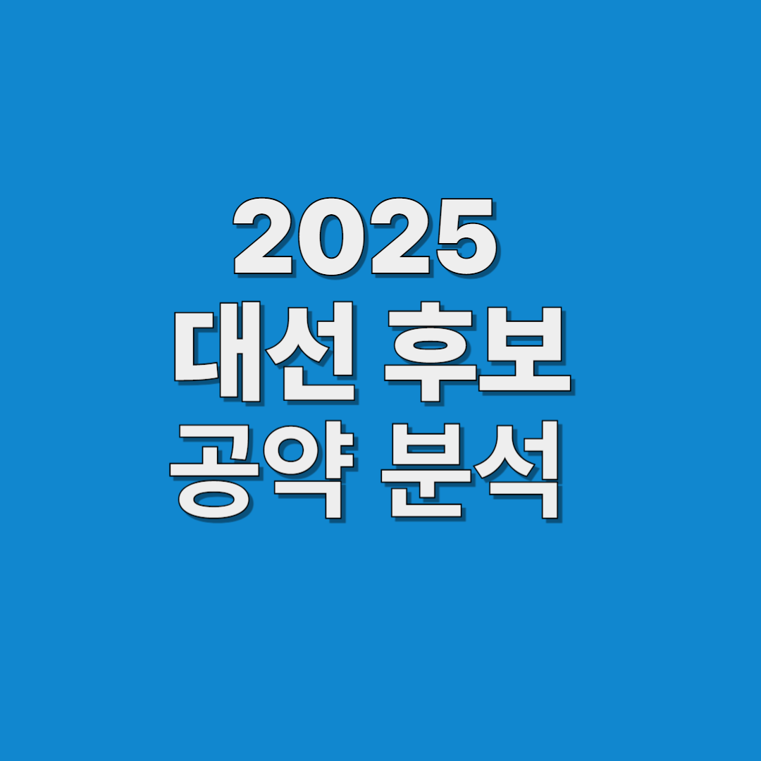 대선 후보 공약 분석
