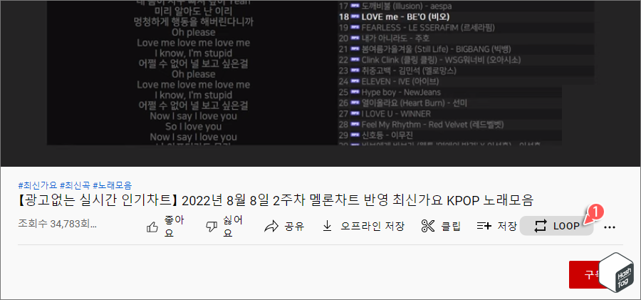 'LOOP' 옵션 사용