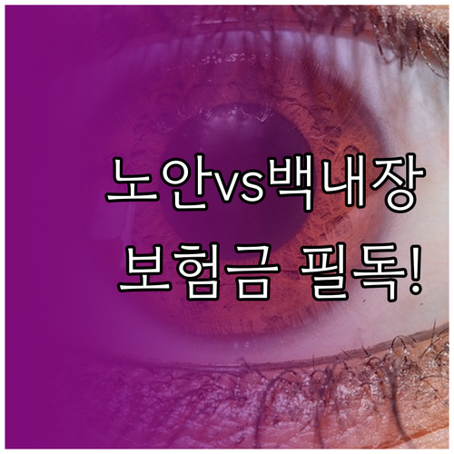 노안 수술 백내장 수술 차이와 건강보..