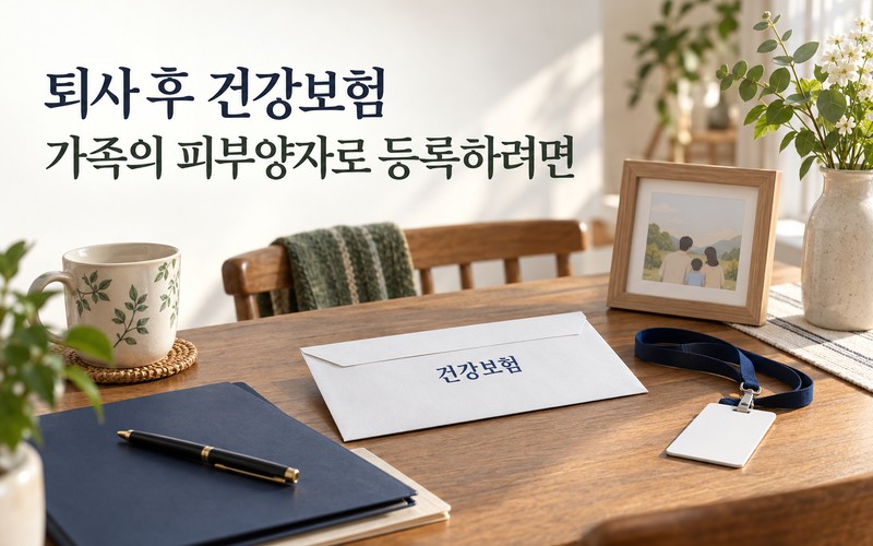 퇴사 후 건강보험 피부양자 자격 요건과 90일 신청 방법 총정리 - 시각
