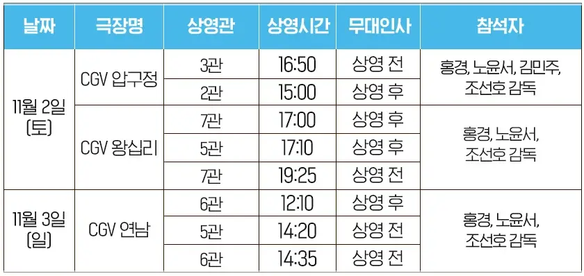 청설-무대인사-일정-예매-롯데시네마-메가박스-CGV