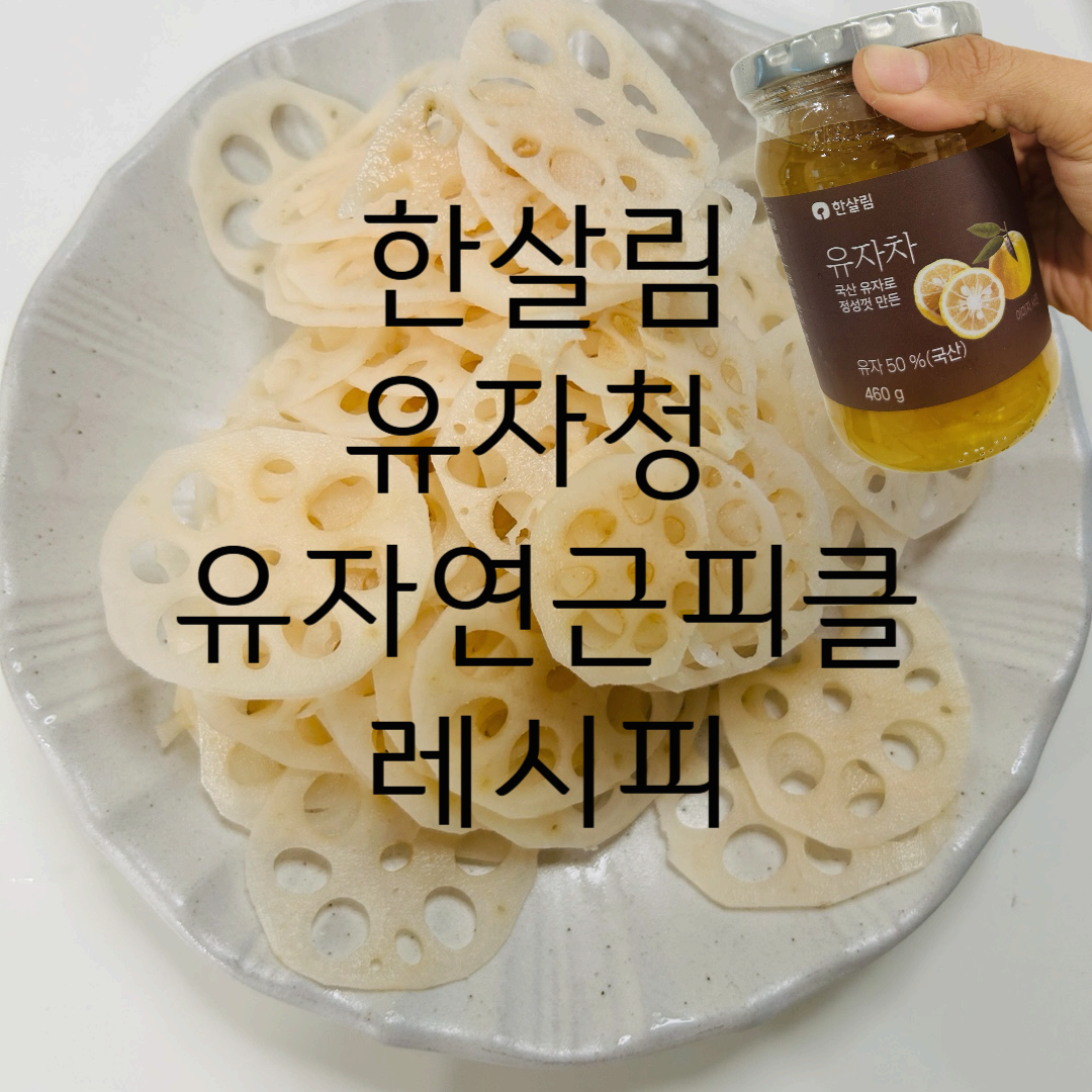 한살림 유자청으로 만드는 연근유자피클 만들기. 레시피.