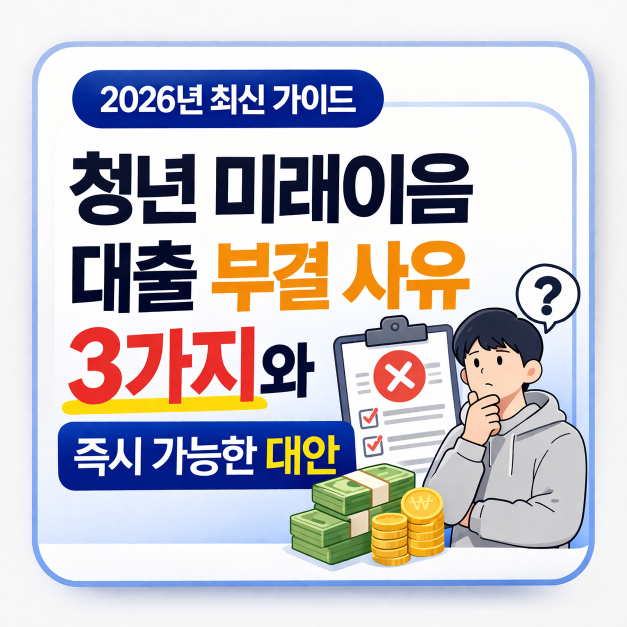 청년 미래이음 대출 부결 사유 3가지와 즉시 가능한 대안 (2026년 최신 가이드)
