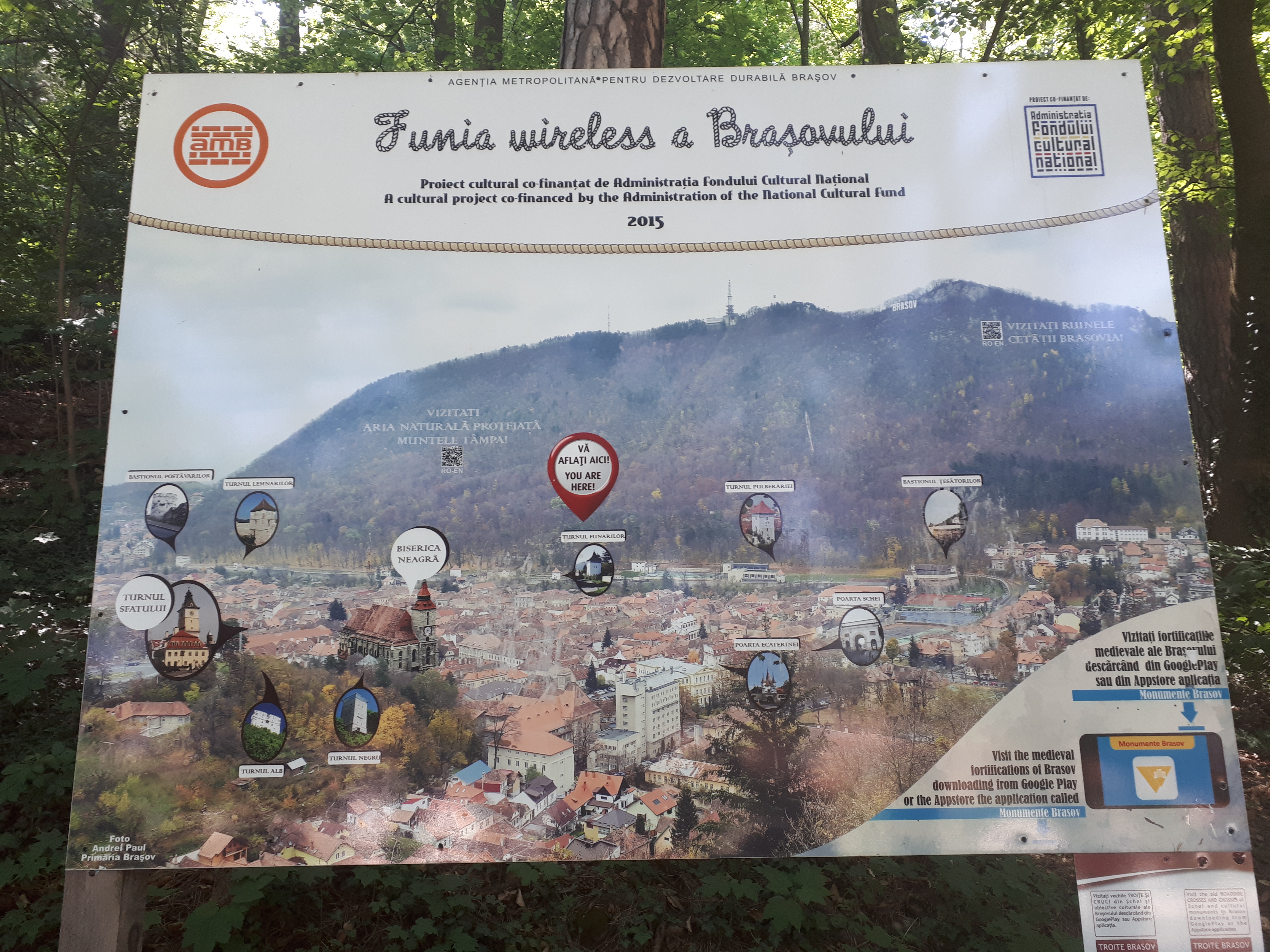 루마니아 브라쇼브 케이블카 이정표