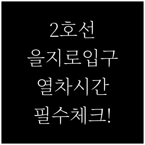 서울 지하철 2호선 을지로입구역 방향..